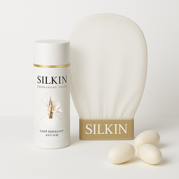 SILKIN BODY (Gant Exfoliant en Soie Corps et Visage, 1 an d'utilisation)