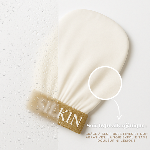 SILKIN BODY (Gant Exfoliant en Soie Corps et Visage, 1 an d'utilisation)